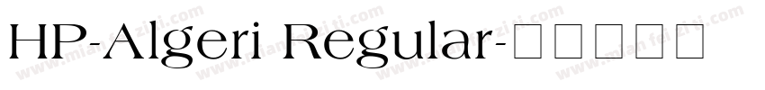 HP-Algeri Regular字体转换
